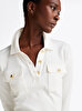 Kadın Slim Gold Btn Polo T-Shirt