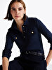 Kadın Slim Gold Btn Polo T-Shirt