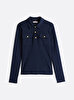 Kadın Slim Gold Btn Polo T-Shirt
