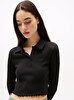 Kadın Tjw Crp Scallop Polo T-Shirt