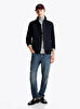 Erkek Mix Media Stand Collar Sweatshirt