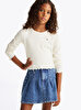 Kız Çocuk Slub Knit Uzun Kollu T-Shirt