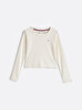Kız Çocuk Slub Knit Uzun Kollu T-Shirt
