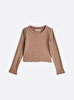 Kız Çocuk Slub Knit Uzun Kollu T-Shirt
