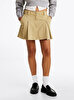 Kadın Tjw Mini Front Pleated Etek
