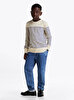 Çocuk Unisex U C-Neck Stripe Kazak