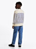 Çocuk Unisex U C-Neck Stripe Kazak