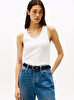 Kadın Contrast Soft V-Nk T-Shirt