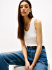 Kadın Contrast Soft V-Nk T-Shirt