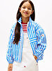 Kız Çocuk Striped Rüzgarlık Ceket
