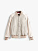 Erkek Suede Varsity Bomber Ceket