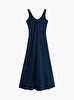 Kadın Textured Linen Tank Elbise