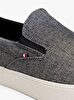 Erkek Linen Chambray Slip-On Canvas Sneaker