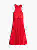 Kadın Rib Tank Pleated Elbise