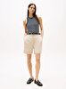 Kadın Linen Mix Pleated Şort