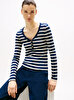 Kadın Slim Henley Scoop T-Shirt