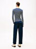 Kadın Slim Henley Scoop T-Shirt