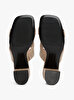 Kadın Leather & Suede Block Topuklu Terlik