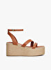 Kadın Ankle Strap Leather Espadril