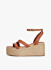Kadın Ankle Strap Leather Espadril