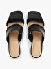 Kadın Leather & Suede Block Topuklu Terlik