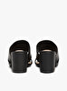 Kadın Leather & Suede Block Topuklu Terlik