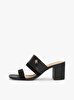 Kadın Leather & Suede Block Topuklu Terlik