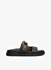 Kadın Leather Sporty Mule Terlik