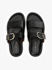 Kadın Leather Sporty Mule Terlik