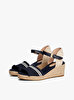 Kadın Fringe Canvas Espadril Topuklu Sandalet