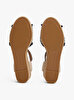 Kadın Fringe Canvas Espadril Topuklu Sandalet
