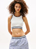 Kadın Tommy Girl Knitted Crop Top