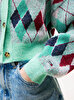 Kadın TJW Crop Argyle Hırka