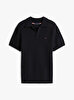Erkek Knitted Textured Polo T-shirt
