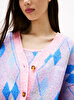 Kadın TJW Crop Argyle Hırka