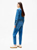 Kadın Mom Tapered Jean Pantolon
