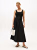 Kadın 5X2 Rib Midi Mix Fit&Flare Elbise