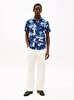 Erkek Linen Vacation Print Gömlek