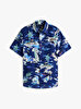 Erkek Linen Vacation Print Gömlek