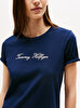 Kadın Lurex Script Regular C-Neck T-shirt
