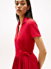 Kadın 1985 Pleated Polo Yaka Elbise