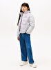 Kız Çocuk Mix Stripe Puffer Ceket