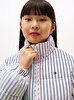 Kız Çocuk Mix Stripe Puffer Ceket