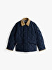 Erkek Çocuk Contrast Collar Quilted Ceket