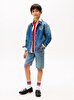 Erkek Çocuk Emb Shacket Mid Blue Overshirt Ceket