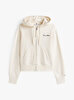 Kadın Script Regular Pique Zip Sweatshirt