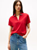 Kadın Lyocell Tipping Open Polo T-shirt