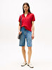 Kadın Lyocell Tipping Open Polo T-shirt