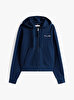 Kadın Script Regular Pique Zip Sweatshirt