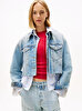 Kadın Cropped Trucker Denim Ceket